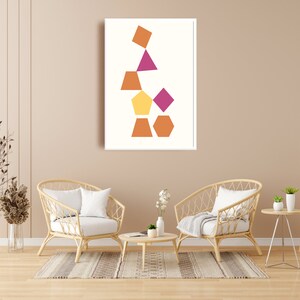 Geometric Abstract Wall Art, Printable Wall Art, Living Room Art, Bedroom Art, Art Print, Home Decor, Art Print Download