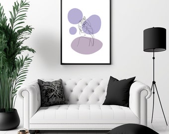 Minimalist Abstract, Woman Line Art, Feminine Wall Art, Printable Wall Art, Living Room Art, Bedroom Art, Art Print, Art Print Download