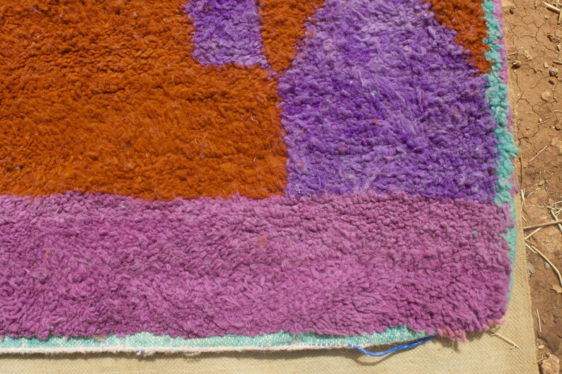 Handmade Wool Berber Rug: Colorful Moroccan Area Rug bild 8