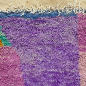 Handmade Wool Berber Rug: Colorful Moroccan Area Rug bild 6