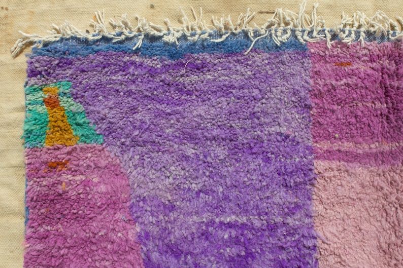Handmade Wool Berber Rug: Colorful Moroccan Area Rug bild 6