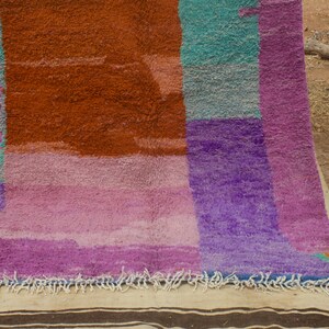 Handmade Wool Berber Rug: Colorful Moroccan Area Rug bild 3