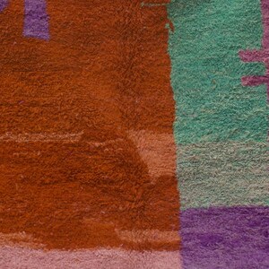 Handmade Wool Berber Rug: Colorful Moroccan Area Rug bild 10