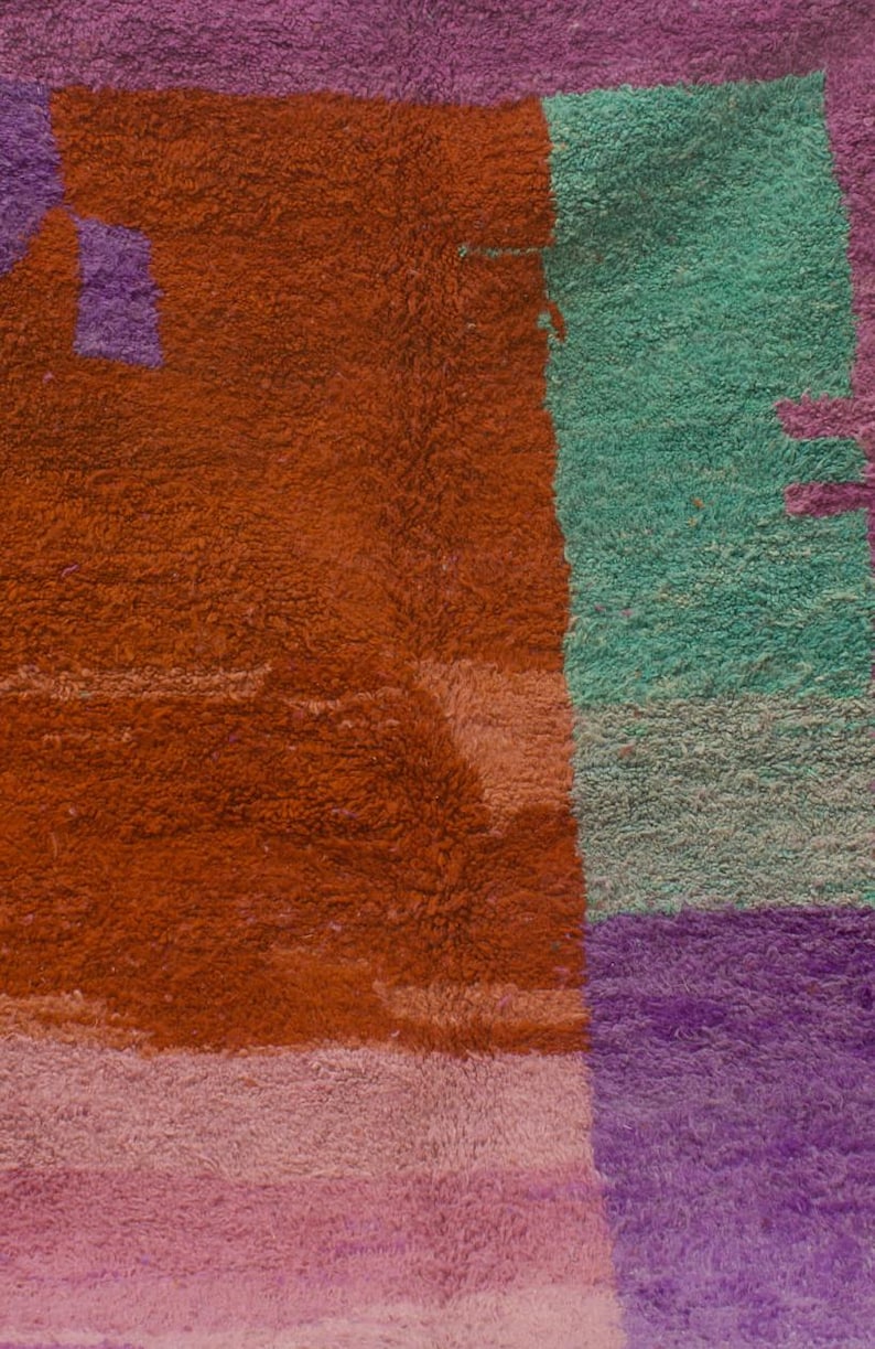 Handmade Wool Berber Rug: Colorful Moroccan Area Rug bild 10