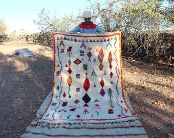 Tapis Azilal - Tapis marocain authentique - Tapis berbère - Tapis fait main - Tapis de zone - Tapis en laine authentique - Tapis berbère - Teppich