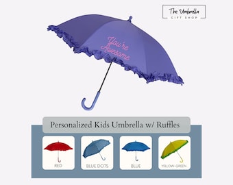 Personalized Kids umbrella with ruffles
