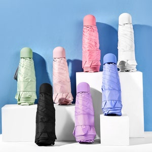 Travel Size Mini Umbrellas for Sun & Rain