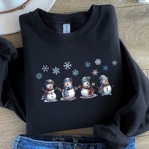 Winter Snowman Sweatshirt Christmas Sweatshirt Christmas Crewneck Christmas Sweater Winter Shirts for Women Snow Shirts Plus Size Christmas