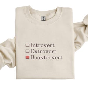 Booktrovert Sweatshirt, Funny Book Lover TShirt for Women, Bookish Shirt,Book Lover Gift,Librarian Sweatshirt,Book Shirts For Women,Book Tee