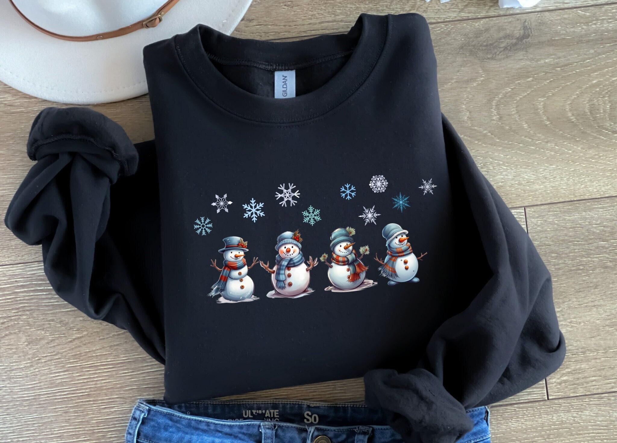 Plus Size Snowman Sweatshirt 