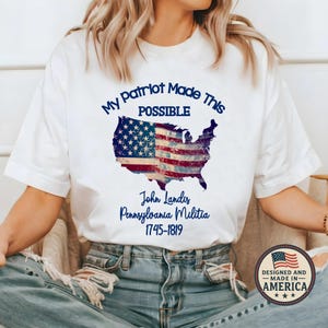Custom Unisex Daughters of the American Revolution T-Shirt Sons of the American Revolution Tshirt Mother&#39;s Day Gift Father&#39;s Day Gift