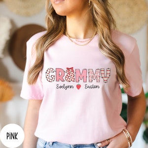 Custom Grammy Shirt, Grammy Shirt With Names, Personalized Grammy T-shirt, Custom Grandma tee, Mothers Day Shirt With kid name