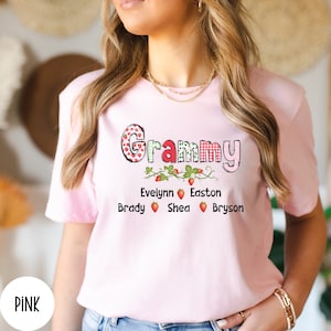 Custom Grammy Shirt, Grammy Shirt With Names, Personalized Grammy T-shirt, Custom Grandma tee, Mothers Day Shirt With kid name