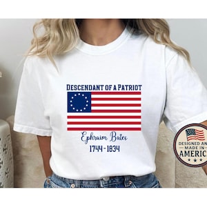 Custom Descendant of a Patriot TShirt, Daughters of the American Revolution or Sons of the American Revolution Shirt, DAR Shirt, SAR Shirt