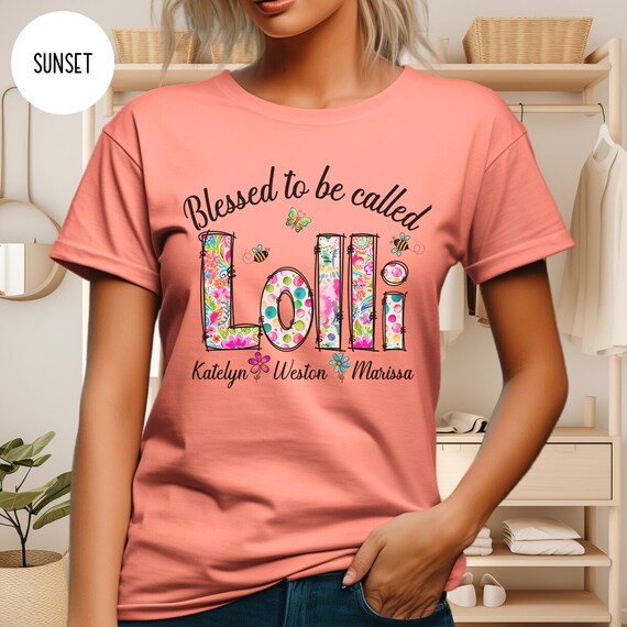 Womens Blessed To Be Called Lolli Colorful Gifts-Grandma Tee Womens Blessed To Be Called Lolli Colorful Gifts-Grandma Tee