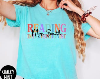 Reading Interventionist Shirt, Reading Teacher Gift, Science of Reading, Intervention Teacher, Phonics Reading T-Shirt Tee, Literacy Coach