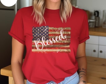 American Flag Shirt, Fourth of July Gift, Patriotic Shirt, USA Shirt, 4th of July Shirt, July 4th Shirt, Women's American Flag Shirt