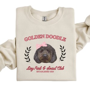 Golden Doodle Dog Park and Social Club Sweatshirt Goldendoodle Sweater Golden Doodle Mom Gift Doodle Dog Golden Doodle Gift Mother&#39;s Day Tee