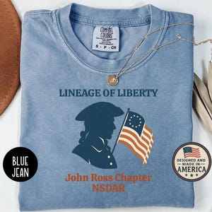 Custom Descendant of a Patriot TShirt, Daughters of the American Revolution or Sons of the American Revolution Shirt, DAR Shirt, SAR Shirt