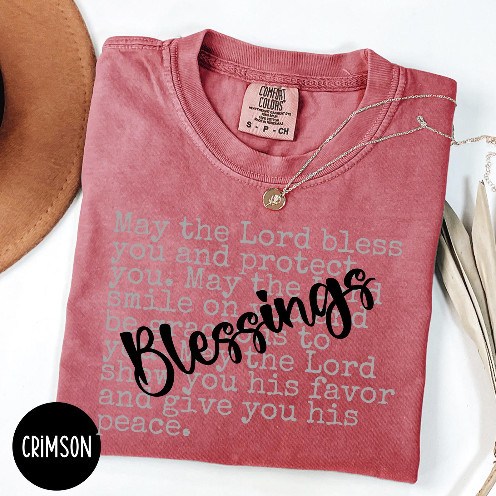 Blessing Bible Verse Comfort Colors Tshirt, the Blessing Christian ...