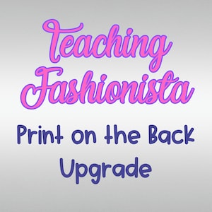 Print on the Back Upgrade