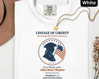 Custom Daughters of the American Revolution Chapter Shirt, Personalized DAR T-Shirt, Patriotic Tee