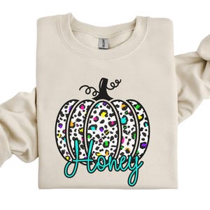 Personalized Honey Fall Sweatshirt,Honey Halloween Sweater,Honey Thanksgiving Shirt,Custom Honey Gift,Fall Pumpkin Tee,Fall Shirt for Honey
