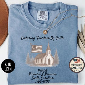 Custom Descendant of a Patriot TShirt, Daughters of the American Revolution or Sons of the American Revolution Shirt, DAR Shirt, SAR Shirt