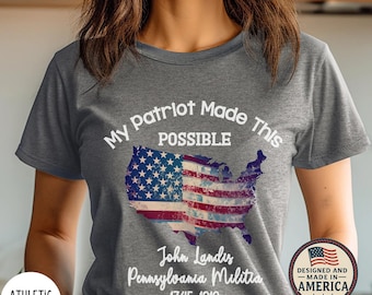 Custom Unisex Daughters of the American Revolution T-Shirt Sons of the American Revolution Tshirt Mother's Day Gift Father's Day Gift