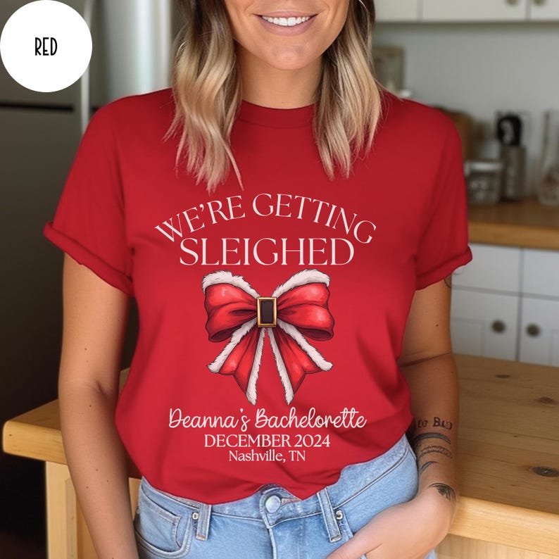 Christmas Bachelorette Party Shirts, Bachelorette Gifts, Bridal Party