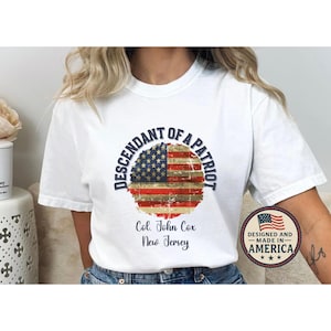 Custom Unisex Daughters of the American Revolution T-Shirt Sons of the American Revolution Tshirt Mother&#39;s Day Gift Father&#39;s Day Gift