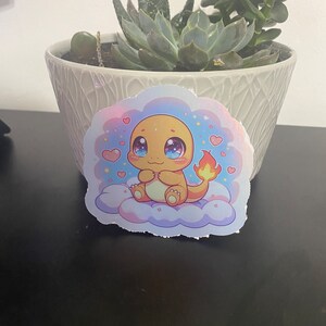 Kawaii Glumanda Aufkleber Happy Pokemon Notebook Aufkleber Pokeballs, Holographisch, Matt oder Klar