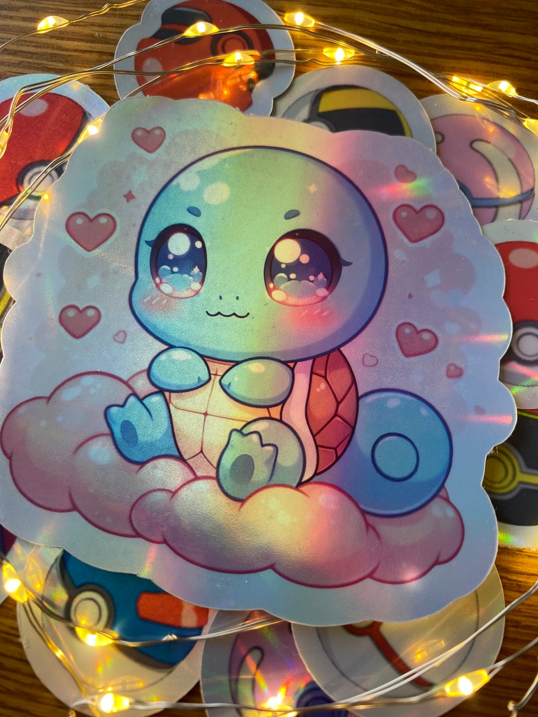 Kawaii Squirtle Kanto Starter Sticker Cute Chibi Pokemon Decal Pokeball ...