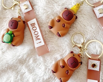 Capybara 3D Keychain, Cute Capy Accessory/Keyring, Kawaii, Gift Idea for Capybara Lovers!