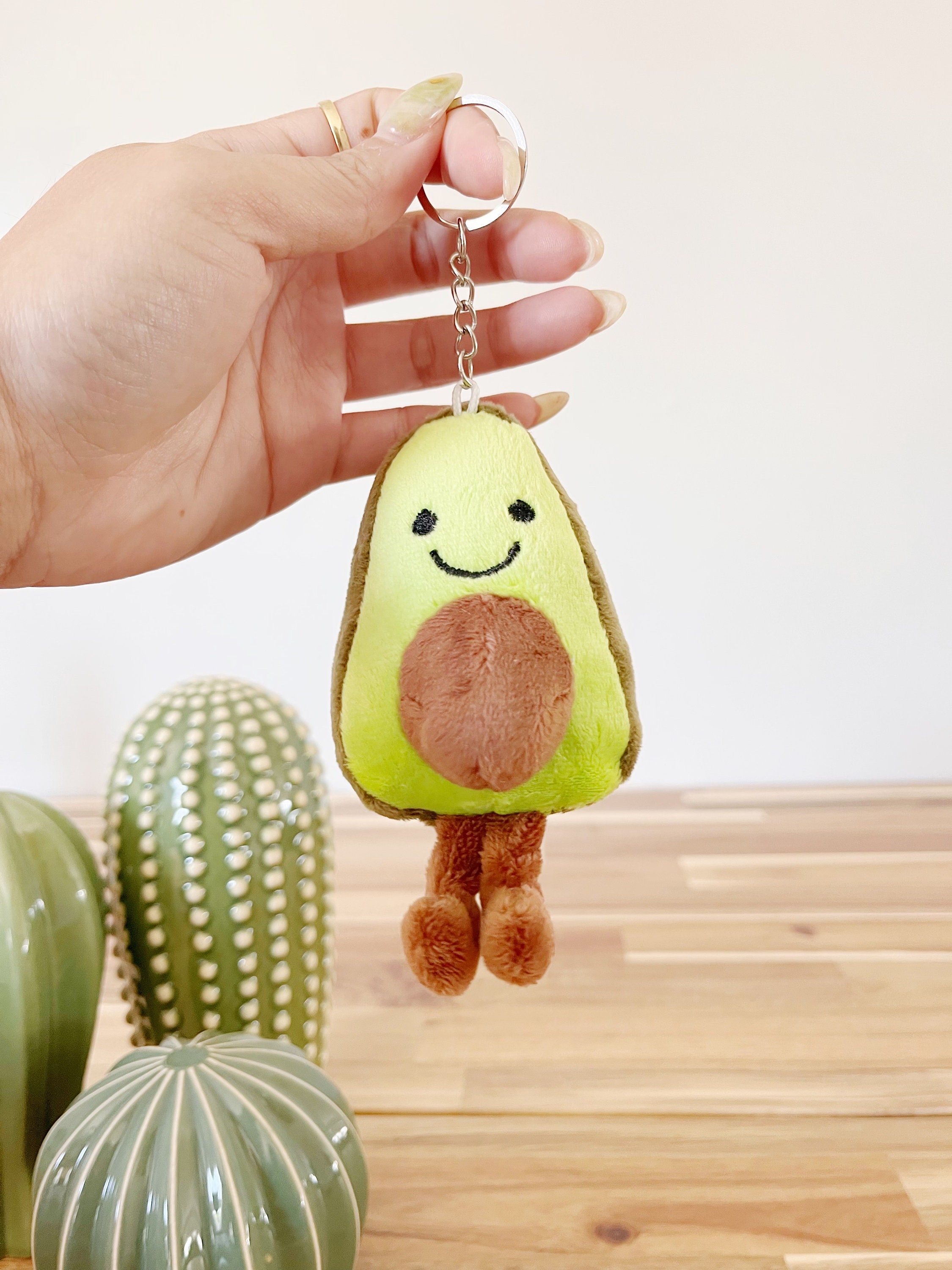 Avocado Keychain Mini Plush Stuffed Doll Schoolbag Car Cute Fruit