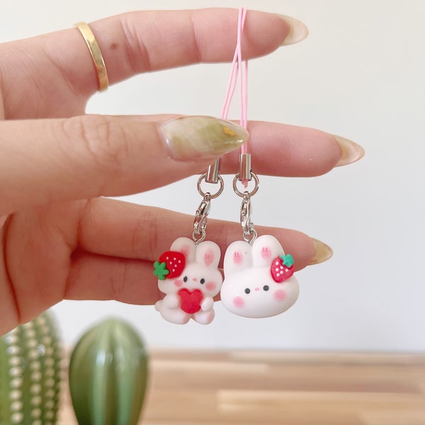 Rabbit Phone Charm - Etsy