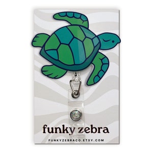 Sea Turtle Badge Reel // Cute Animal Badge Reel // Teacher Gift // Sea Animal Badge // Cute Turtle Badge Reel