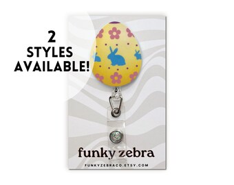 Easter Egg Badge Reel // Pink Yellow Easter Egg // Teacher Gift // Nurse Gift // OT Gift // School Nurse