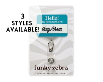 Hello! Pronouns Badge Reel // They Them Pronouns // Nonbinary // He Him // She Her // Preferred Pronouns