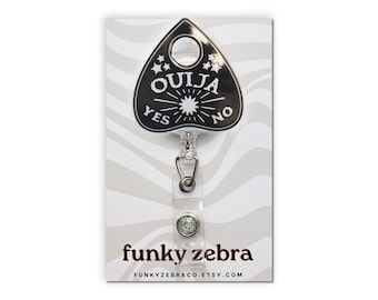 Witchy Planchette Badge Reel // Spooky Badge Reel // Nurse Gift // Teacher Gift // Hygienist Gift