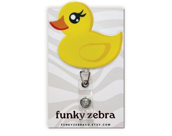Yellow Ducky Badge Reel // Mother Baby Nurse Gift // Cute Duck // Cute Badge Reel // Fun Badge Reel // Pediatric Nurse Gift
