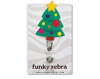 Christmas Tree Badge Reel // Xmas Tree // Christmas Badge Reel // Teacher Christmas Gift // Nurse Christmas Gift // Fun Badge // Holiday