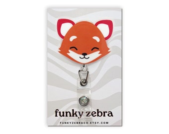 Cute Fox Badge Reel // Red Fox Badge Reel // Pediatric Nurse Gift // Teacher Gift // Cute Badge Reel // Fun Badge Reel