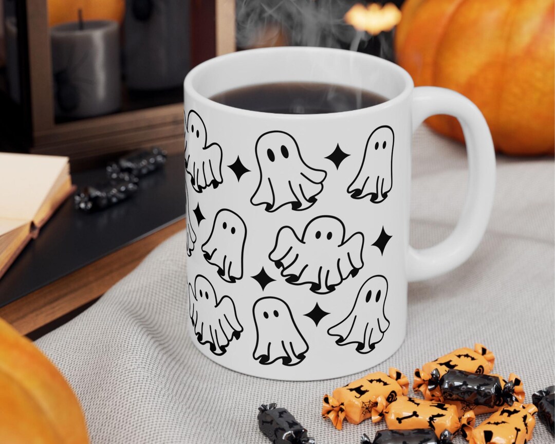 Friendly Ghost Mug Spooky Halloween Mug Cute Ghost Mug Spooky Aesthetic ...