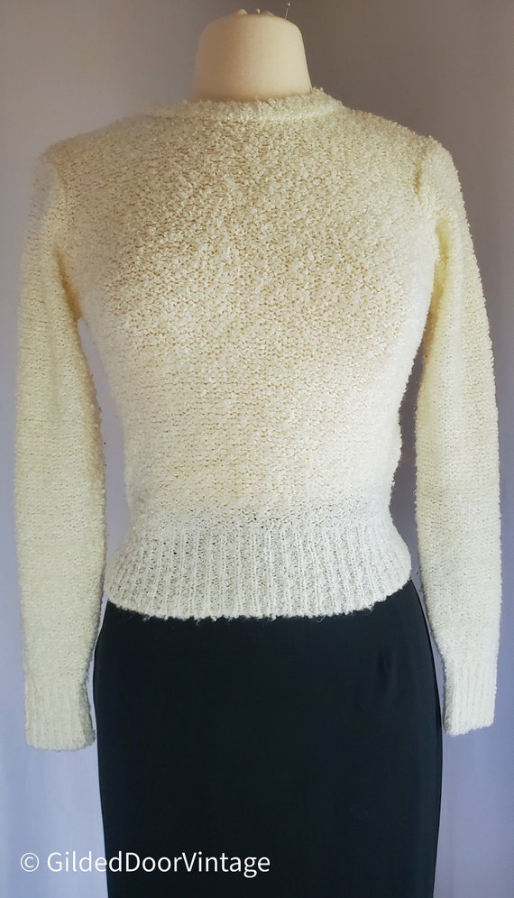 70s Vintage Ivory Little Lisa Sweater Women's Med/