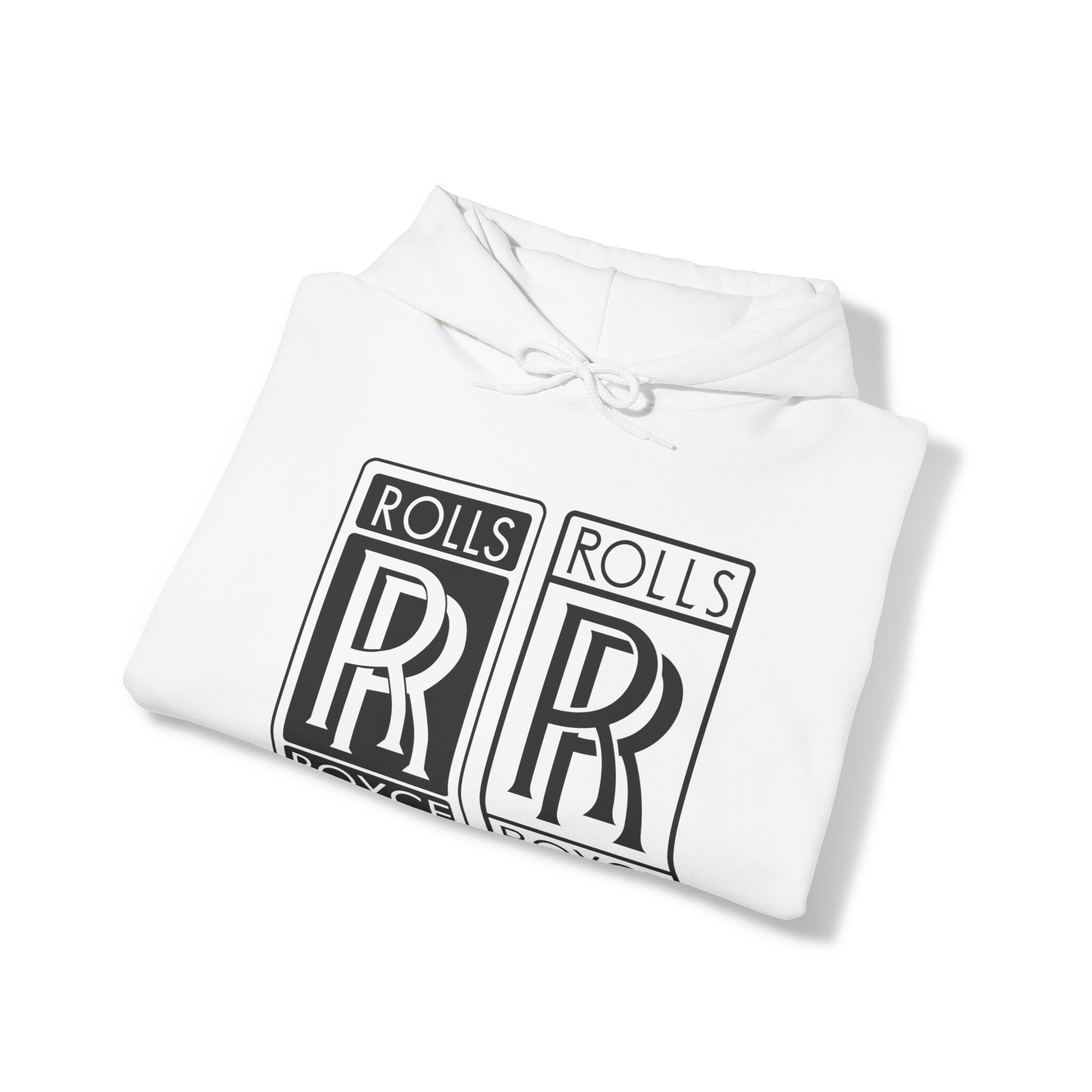 Sweat Capuche Homme Gildan – Rolls Royce Auto Logo Noir – Taille Unique
