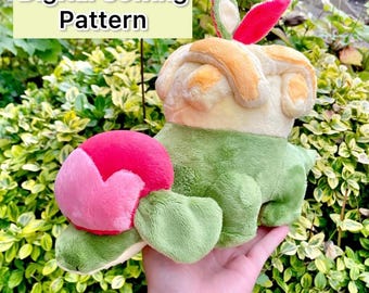 Digital Sewing Pattern - Apple Pie Dragon Pocket Monster Plush, PDF Digital Download