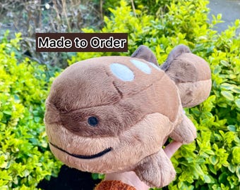 Made to Order Hand Made Plush - Poison Spiked Fish Pocket Monster Stuffed Plushie