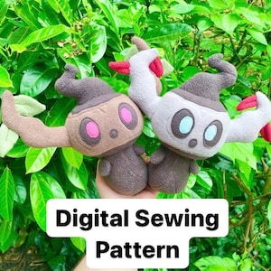 Digital Sewing Pattern - Tree Stump Ghost Pocket Monster Sewing Plush Pattern, PDF Download