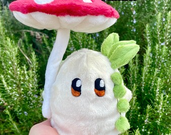 Ghost Sprite Plush with Mushroom or Flower Sewing Pattern (PDF Digital Download)